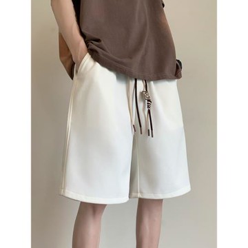 抽繩運動短褲男休閑寬松五分褲夏季薄款褲子美式籃球褲直筒大褲衩