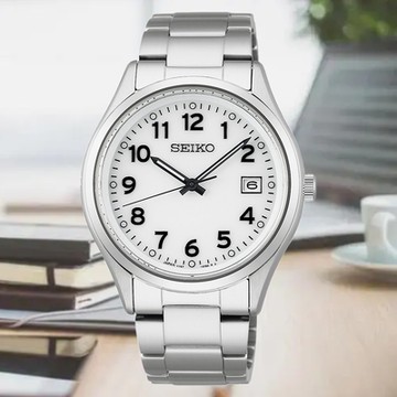 SEIKO 精工 SOLAR 太陽能 日系簡約 數字時標中性錶-白 送禮 禮物推薦_SK028 SBPX153J/V157-0DX0S