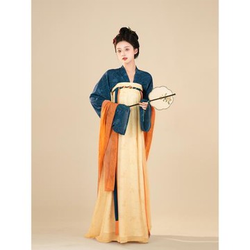 【桔梗】秋池原創漢服春夏唐制齊胸襦裙一片式防掉肩帶復原款破裙