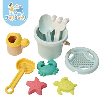 JOYBABY 7-9件組 沙灘桶 玩具組 戶外玩具 鏟子 耙子 澆水壺可當洗澡玩具 沙坑玩具