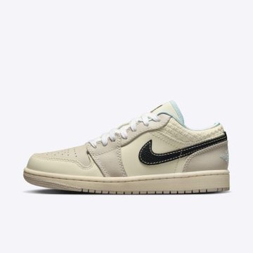 Nike Wmns Air Jordan 1 Low SE HQ3440-101 女 休閒鞋 運動 低筒 編織 奶油