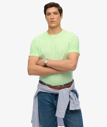 Superdry Men's Raw Edge Slub T Shirt Green Size: Xxxl
