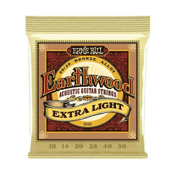 Ernie Ball 2006 Earthwood 80/20 Bronze 10-50 Extra Light 明亮音色 黃銅 民謠吉他弦