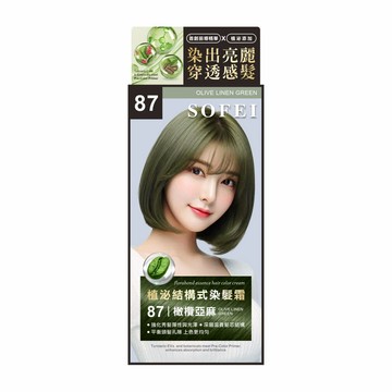 舒妃植泌結構式染髮霜87橄欖亞麻50ml