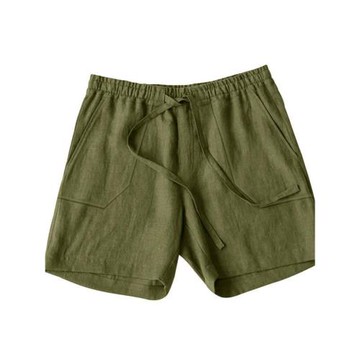 Casual beach cotton and hemp shorts 夏季純色沙灘休閑棉麻短褲