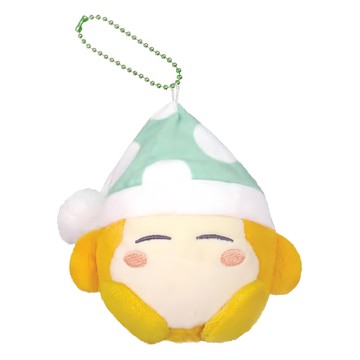 Nintendo 任天堂 睡帽瓦豆魯迪玩偶吊飾 12cm 可愛造型 柔軟材質  1個  綠色圓點