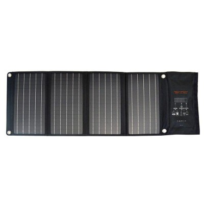 EVERBright 40W ソーラーパネル SSBSP40W 黒 102 x 35x 2cm (開いた時