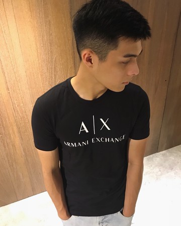 美國百分百【Armani Exchange】T恤 AX 短袖 logo 上衣 T-shirt 黑色 XS S L號 G050