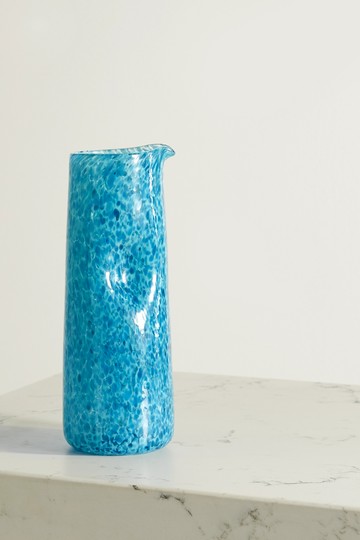 Vanderohe Curio - + Net Sustain Large Glass Jug - Blue - one size