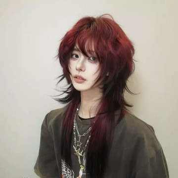 【24H台灣出】狼尾挑染·帥氣銀棕漸變鯔魚頭狼尾男整頂假髮