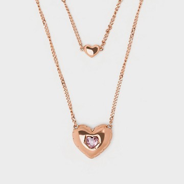 Bethania 愛心氣球水晶雙項鍊