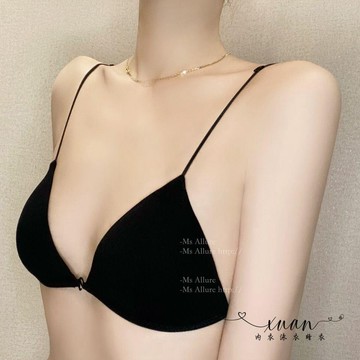 Xuan♥神仙美背 細帶前扣舒適無鋼圈小胸內衣大露背文胸吊帶學生薄款