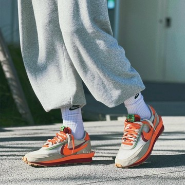 三方聯名 Nike x Sacai x CLOT 米白橘 休閒 男款 DH1347-100