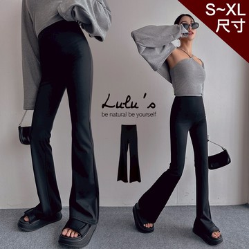 LULUS/超顯瘦芭比喇叭褲S-XL黑【A04240172】瑜珈 韻律褲 修身褲 運動240912