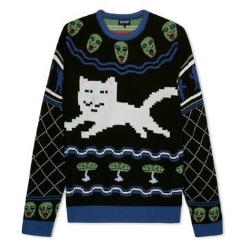 OUT OF THIS WORLD KNIT SWEATER (BLACK)