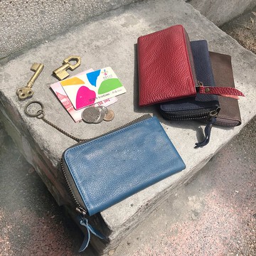 Sienna真皮L拉鍊長鑰匙卡片零錢車鑰匙