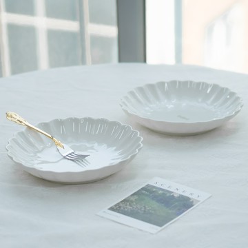 Syracuse Freeze 19公分小菜盤  2個  白色