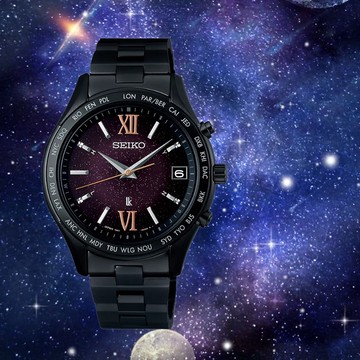 SEIKO_精工 Lukia 30週年限量「紫色星空」電波對錶-男錶 (SSVH037J/7B27-0AB0P)