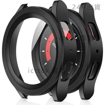 🔥免運 臺灣出貨🔥三星 Watch 5 Pro 45mm 玻璃錶殼 內建螢幕保護貼 硬式 PC 防刮邊框保護套