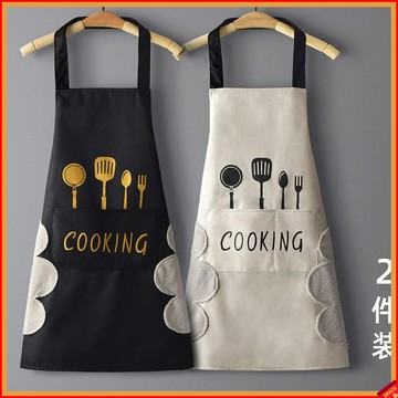 🍭圍裙 圍裙廚房家用做飯防水防油污漬女時尚新款成人工作服男女圍腰定制