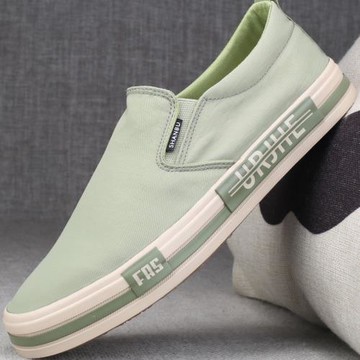 一腳蹬布鞋男款潮流老北京板鞋懶人鞋男式帆布鞋夏季透氣冰絲男鞋