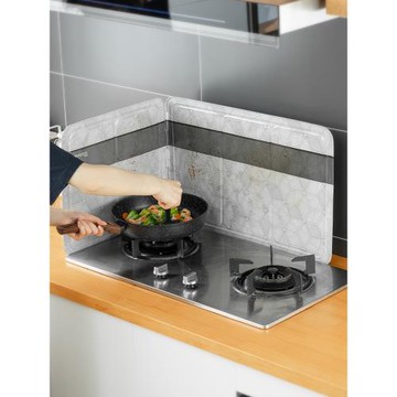 日本廚房擋油板炒菜防油濺隔熱煤氣灶臺集成灶耐高溫鋁箔隔熱擋板