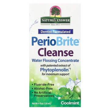 Nature's Answer, PerioBrite® Cleanse，濃縮口腔清潔液，清爽薄荷味，4 液量盎司（120 毫升）