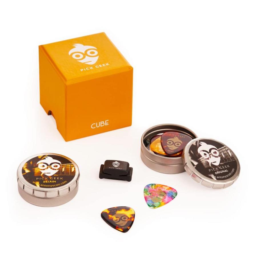 Pick Geek Cube Sets of Premium Guitar Picks for your Electric, Acoustic