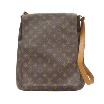 【二手名牌BRAND OFF】LOUIS VUITTON LV 路易威登 棕色 原花帆布 Musette 肩背包 M51256