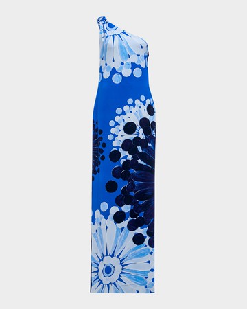 Nefeli One-Shoulder Silk Maxi Dress