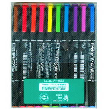 【文具通】ZEBRA 斑馬 WKCR1 OPTEX雙頭螢光筆10色組 A1040479【APP滿額下單10%點數(單一帳號最高1000點)】4/30止
