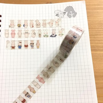 《藝之魚》兔子系列 紙膠帶 --P0013