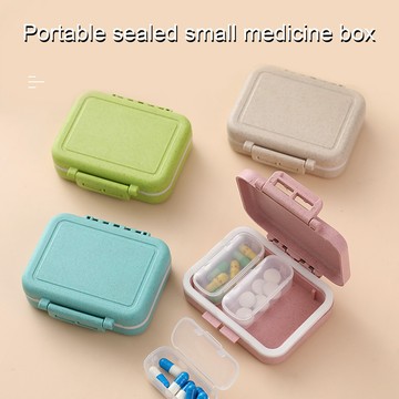 洛陽牡丹 雙重密封可拆藥盒可攜式 隨身藥盒早中晚3格 旅行方便飾品收納盒