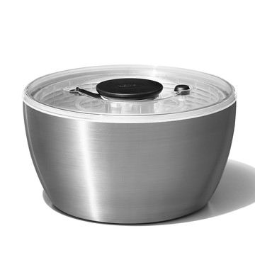OXO オクソー 1071497 不鏽鋼沙拉旋轉器 6.5L 大容量 蔬菜瀝水器