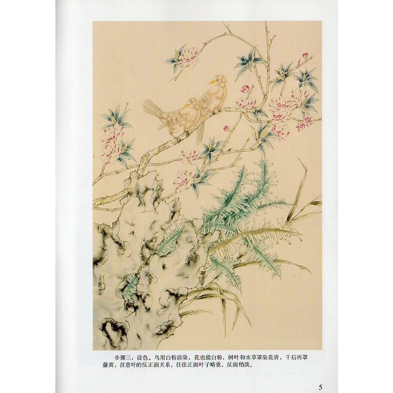 工筆花鳥　伝統中国画技法　中国絵画 工#31508;花#40479;　#20256;#32479;中国画技法