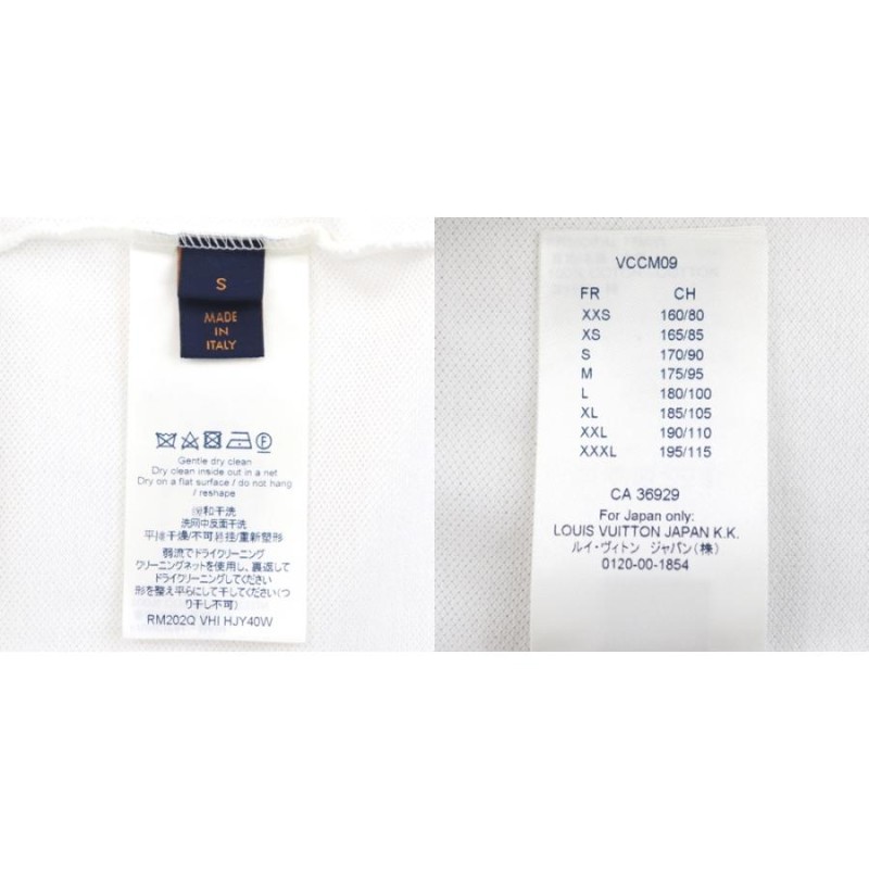 美品 ルイ・ヴィトン 20AW ダミエ柄 半袖Ｔシャツ メンズ 白 S 胸