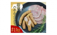 ＜天理ジビエ＞猪肉の手作りハムとソーセージセット