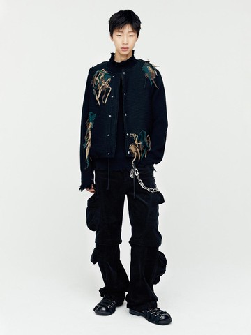 MILANO CORDUROY CARGO PANTS (apa751m) [BLACK]