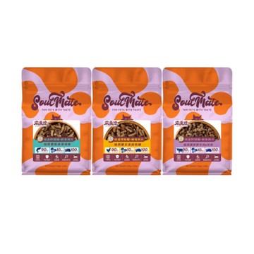 Soulmate索美達 - 1.6kg/3.5lbs 低溫烘焙糧+鮮食肉片貓貓餐系列 (購買二件贈送寵喵樂-貓草玩具x1個隨機出貨)