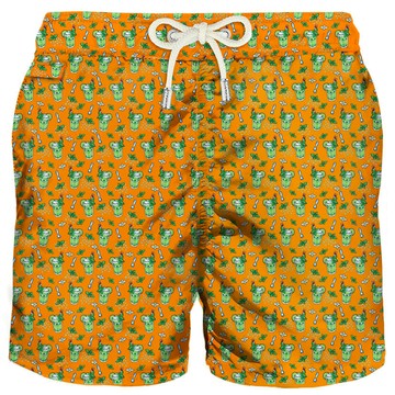 MC2 Saint Barth Man Light Fabric Swim Shorts With Mojito Print