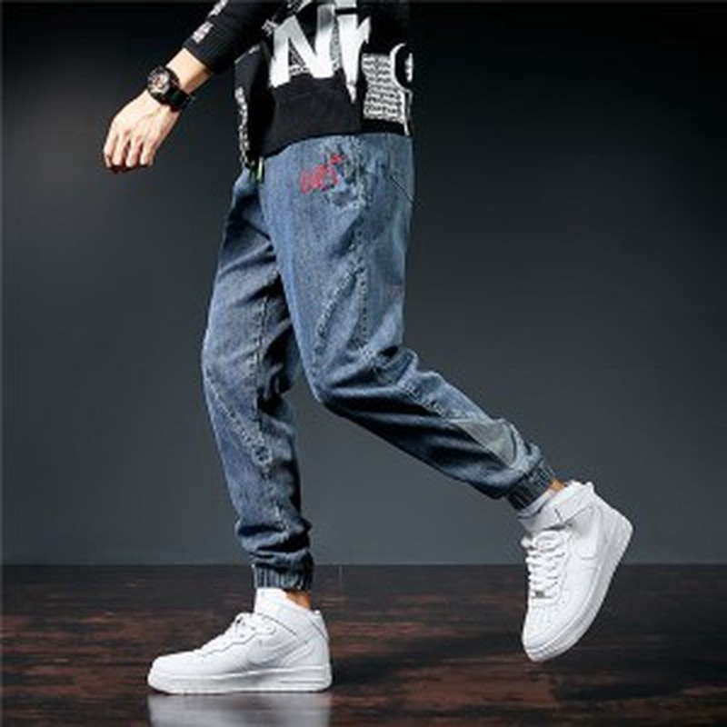 サルエルパンツ メンズ デニムパンツ Bsb ジーパン バギーパンツ 黒デニムパンツ 色むら グレー 刺繍 ヴィンテージ風 ゆったり 人気 秋冬 通販 Lineポイント最大1 0 Get Lineショッピング