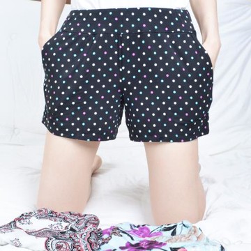 莫代爾短褲女夏寬松居家休閑空調褲波點大碼薄款家居褲可外穿單條