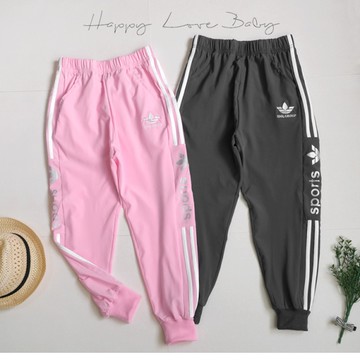 女大童 拼接側邊條休閒運動褲 秋冬童裝 大童長褲 大童休閒褲 大童運動褲 大童褲子 秋冬運動褲