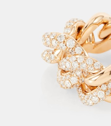 Pomellato Catene 18kt rose gold ring with white diamonds