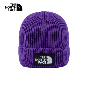 The North Face北面男女款紫色舒適保暖毛帽｜8CHENL4