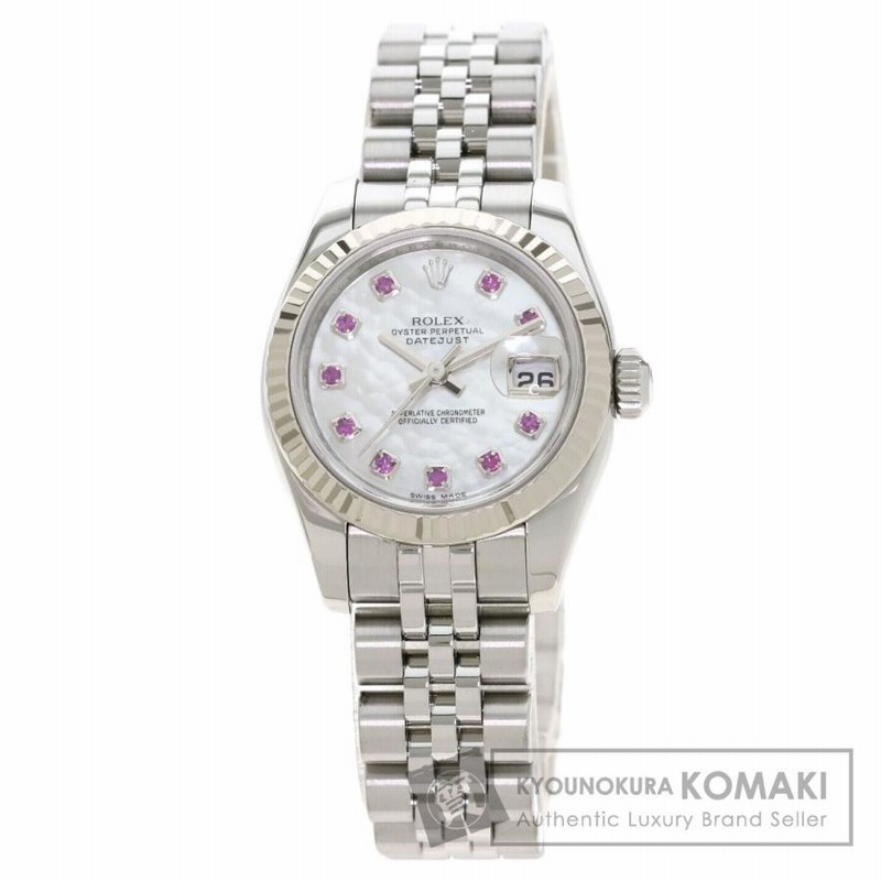 ROLEX ロレックス 179174NGR デイトジャスト 10P ルビー 腕時計