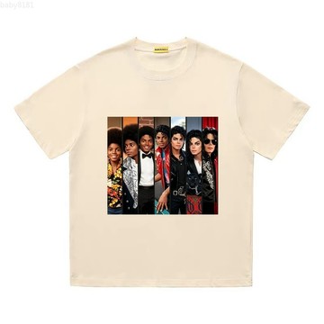 Michael Jackson 麥可傑克森 電影 夏日ins復古印花純棉短袖男女寬鬆美式街頭hiphop上衣 可客訂圖案