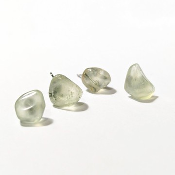 天然水晶 葡萄石 Prehnite 不鏽鋼耳環 天秤座星座