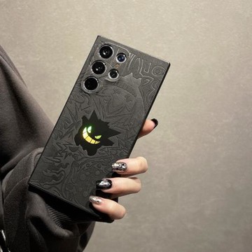 鐳射壓印小羊皮耿鬼適用三星GalaxyS25Ultra手機殼全包精孔硅膠防摔S24+卡通動漫日韓經典S23U情侶高級感s22u