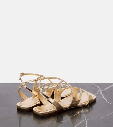 Jimmy Choo Ayla 110 metallic leather sandals